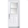 Porte 32"x80" ventilée vinyle int. 4-5/8" seuil PVC