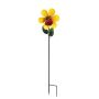 Solar Flower with ladybug Spiner Stake 36"