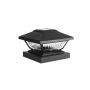 Solar Fence Post Cap Vertical Ribbed Plastic Lens 4/Pack