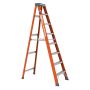 Metaltech 8' Fiberglass Step Ladder 300lb Capacity-Type 1A