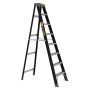 Metaltech 8' Fiberglass Step Ladder 250lb Capacity-Type 1