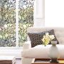 Film de confidentialité décoratif 24" x 74" vitrail feuilles
