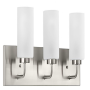 Merry Three Light Brushed Nickel Vanity Light