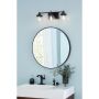 Hinton Three Light Matte Black Vanity Light