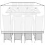 Housse de patio - sectionnelle 220X130X85CM