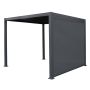 Pergola with Louver Top and Pull Wall 10' x 10' - Black