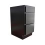 Bloc de 3 tiroirs 18" noir