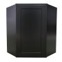 24" Diagonal Wall Cabinet Black