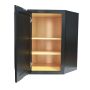 24" Diagonal Wall Cabinet Black