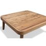 Biscay Sectional Sofa Set with Wood Coffee Table-Gray