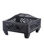 Square Wood Fire Pit 26"