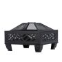 Square Wood Fire Pit 26"