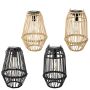 Lantern Natural or Black Poly Rattan with Solar Bulb 8.5"
