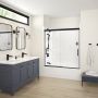 Incognito 57 51-54"x56-3/4" 8mm Bypass Tub Door Matte Black