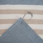 72"x72" Blue Natural with Tassels Cotton Fabric Shower Curta