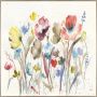 Watercolor Flowers Framed Print 24" x 36"