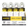 16/2 SPT-2 3-Outlet 12' Indoor Extension Cord White