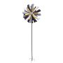 Tuteur éolienne de jardin avec lumière solaire 81''