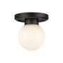 Fiore 6" Semi-Flush Mount-Matte Black