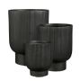 Nuovo Pot Tall Round Black 29 x 24cm