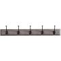 MDF Board with 5 Black Hooks