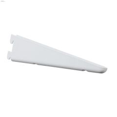 10-1/2" White 16 Gauge Steel Double Track Shelf Bracket