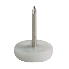 7/8" Plastic White Base Tack Glide