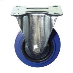 Dyna-tred 4\" Blue Rubber Wheel Rigid Caster