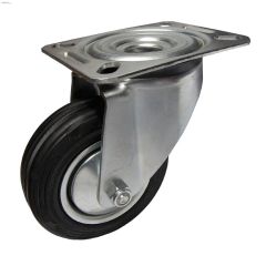 Roulette Pivotante en Caoutchouc Euro de 4"