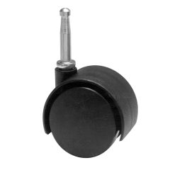 5/16" x 1-1/2" Stem Black Wheel Twin Wheel Caster