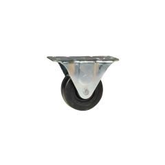 2-1/2" Black Soft Rubber Wheel Rigid Caster