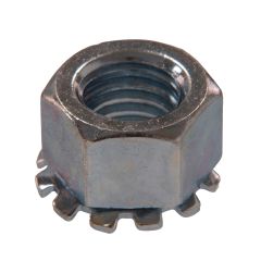 1/4-20 Silver Zinc Plated Steel Keps Nut-2/Pack
