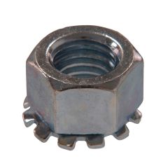 5/16-18 Silver Zinc Plated Steel Keps Nut-2/Pack