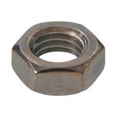 1/2-13 Silver Zinc Plated Jam Nut-2/Pack