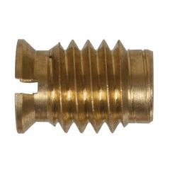 1/4-20 Gold Brass Standard (SAE) Wood Insert Nut-2/Pack