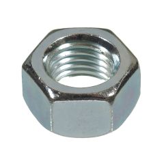 M12 x 1.75 Silver Zinc Plated Hex Nut-2/Pack