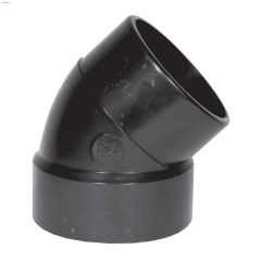 3" ABS Hub x Spigot 45 deg Elbow