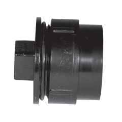 1-1/2" ABS Cleanout Adapter With Gasket Plug