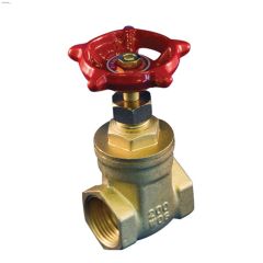 1\" 200 PSI Threaded Brass Gate Valve
