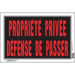 Écriteau Propriété privée, défense de passer