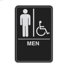 Écriteau toilettes Accessible handicapés Hommes avec Braille