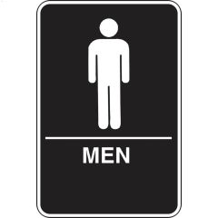 Écriteau de toilettes Hommes avec Braille