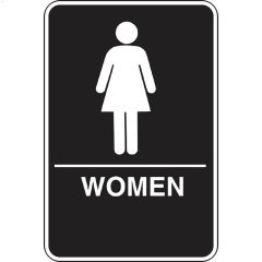 Écriteau de toilettes Femmes avec Braille