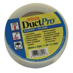 Ductpro®48 mm x 25 m Clear Cloth & Poly Coated Duct Tape