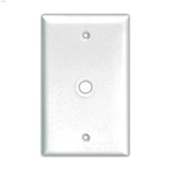 White Thermoset (1) Telephone/Coaxial Wallplate
