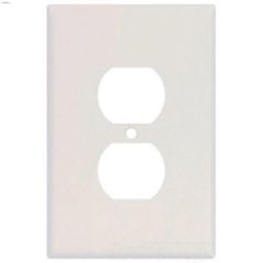 White Thermoset (1) Duplex Receptacle Wallplate