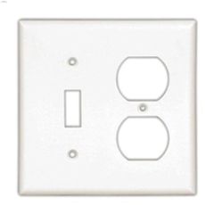 White Thermoset (1) Toggle & (1) Decorator Wallplate
