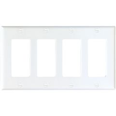 White Thermoset (4) GFCI Decorator Wallplate