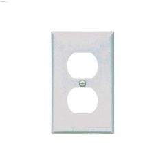 White Nylon (1) Duplex Receptacle Wallplate