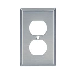 302/304 Stainless Steel (1) Duplex Receptacle Wallplate